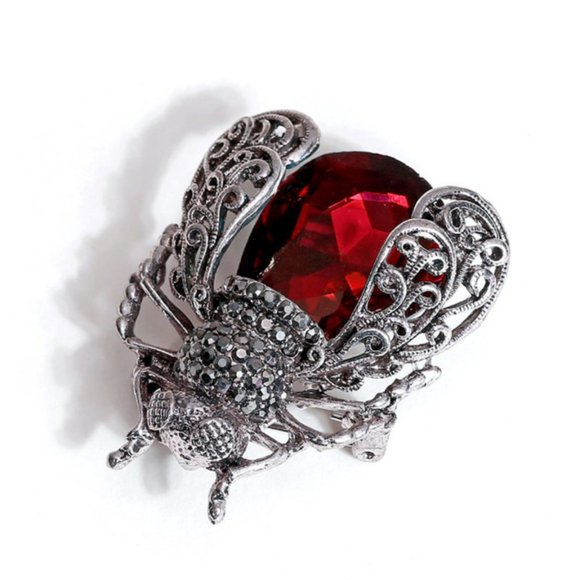 Jewelry - Crystal Insect Beetles Brooch Pin